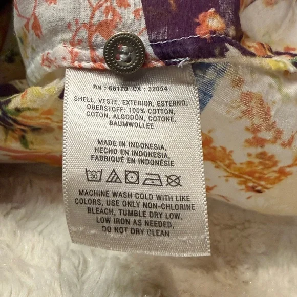 Anthropologie Maeve Floral Abella Pintuck Blouse Vibrant Patchwork Lace Size 4 - Picture 9 of 9